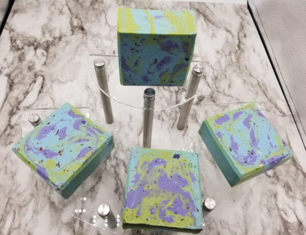 Spearmint confetti blue